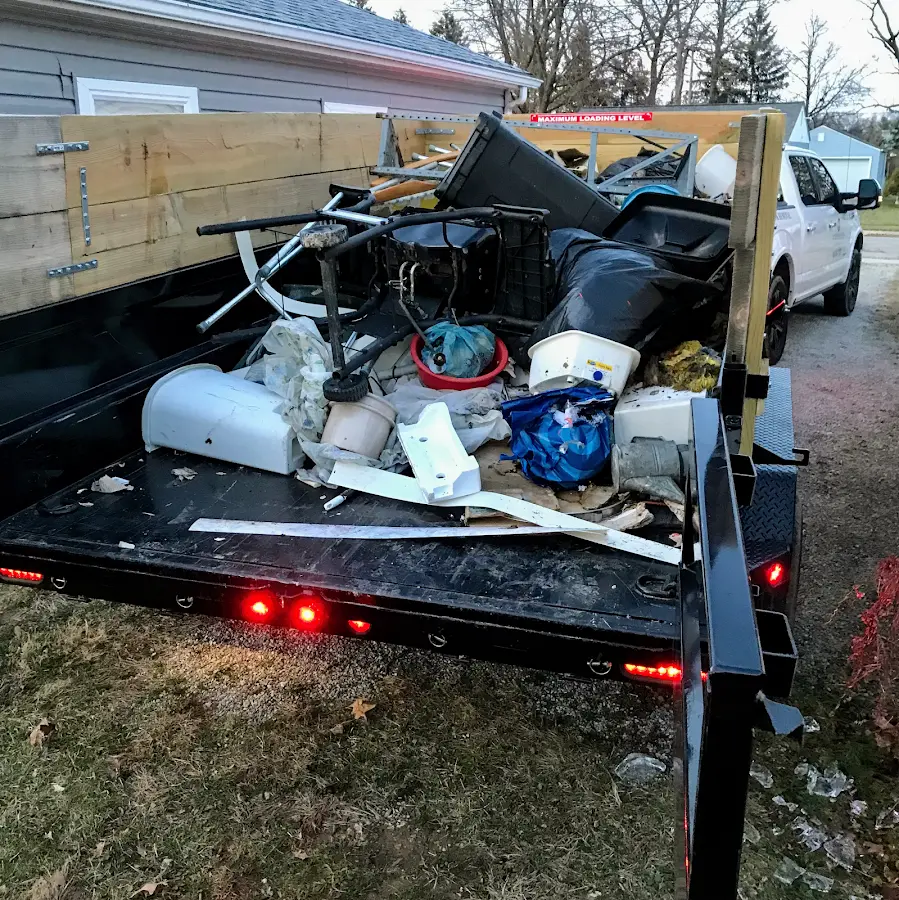 Roll-off dumpster delivered to a residential driveway in McCook