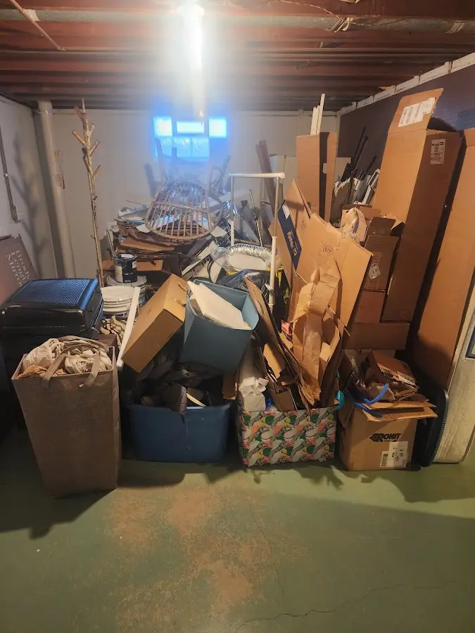 Roll-off dumpster container at job site for 6 Yard Dumpster Rental in McCook